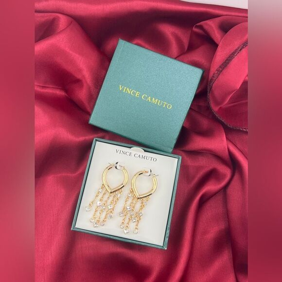 Vince Camuto Gold and Silver Dangle Earrings - Picture 3 of 4